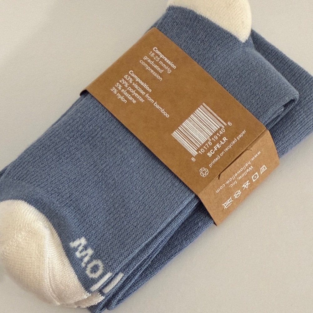 Wellow Women's Compression Socks — Slate Blue - Picture 2 of 2